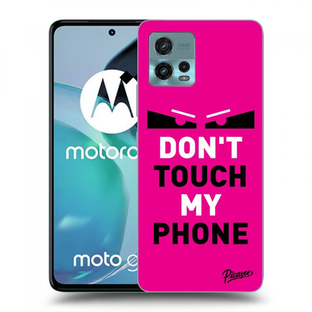 Picasee silikonski črni ovitek za Motorola Moto G72 - Shadow Eye - Pink