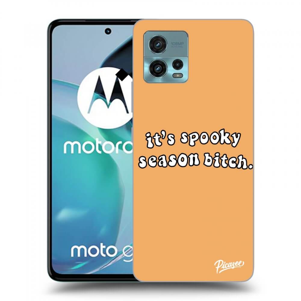 Picasee silikonski črni ovitek za Motorola Moto G72 - Spooky season