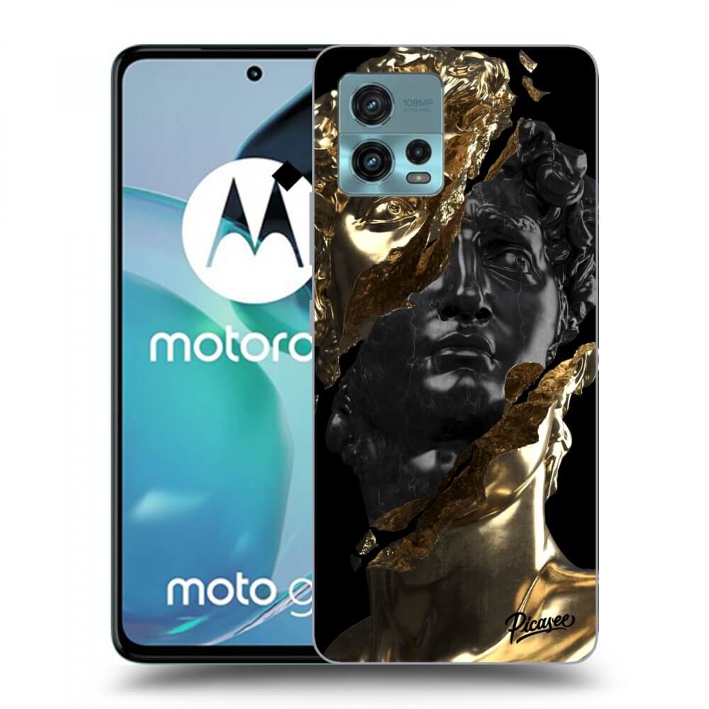 Picasee silikonski črni ovitek za Motorola Moto G72 - Gold - Black