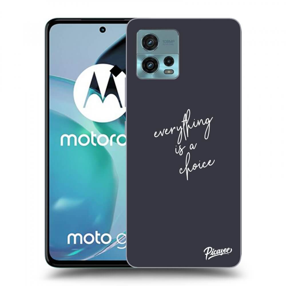 Picasee silikonski črni ovitek za Motorola Moto G72 - Everything is a choice