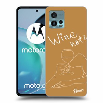 Picasee silikonski črni ovitek za Motorola Moto G72 - Wine not