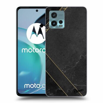 Picasee silikonski prozorni ovitek za Motorola Moto G72 - Black tile