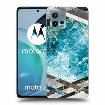 Ovitek za Motorola Moto G72 - Blue geometry