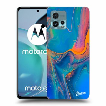 Picasee silikonski črni ovitek za Motorola Moto G72 - Rainbow