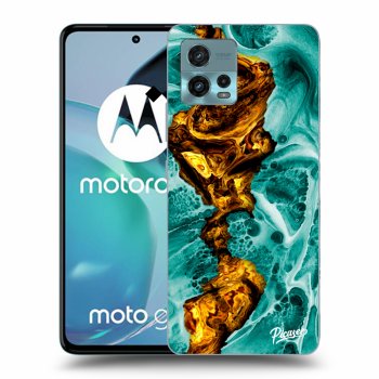Picasee silikonski črni ovitek za Motorola Moto G72 - Goldsky