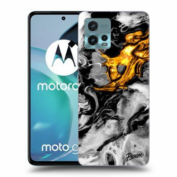 Picasee silikonski prozorni ovitek za Motorola Moto G72 - Black Gold 2