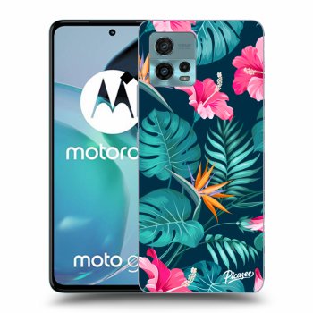 Picasee silikonski črni ovitek za Motorola Moto G72 - Pink Monstera