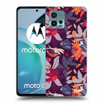 Picasee silikonski črni ovitek za Motorola Moto G72 - Purple Leaf