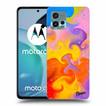 Picasee silikonski črni ovitek za Motorola Moto G72 - Bubbles