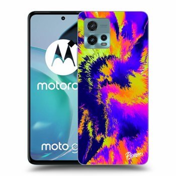 Picasee silikonski črni ovitek za Motorola Moto G72 - Burn