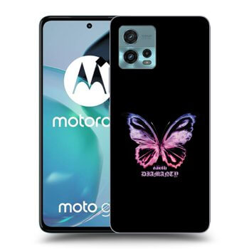 Picasee silikonski črni ovitek za Motorola Moto G72 - Diamanty Purple