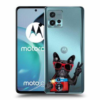 Picasee silikonski prozorni ovitek za Motorola Moto G72 - French Bulldog