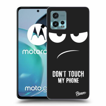 Picasee silikonski črni ovitek za Motorola Moto G72 - Don't Touch My Phone