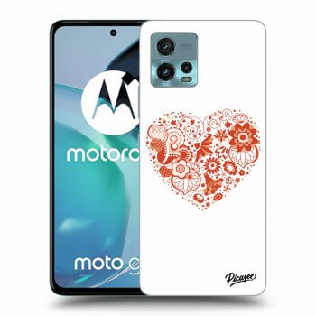 Picasee silikonski črni ovitek za Motorola Moto G72 - Big heart