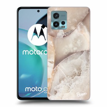 Picasee silikonski prozorni ovitek za Motorola Moto G72 - Cream marble