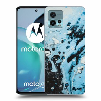 Picasee silikonski črni ovitek za Motorola Moto G72 - Organic blue