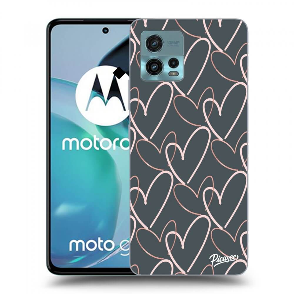 Picasee silikonski črni ovitek za Motorola Moto G72 - Lots of love
