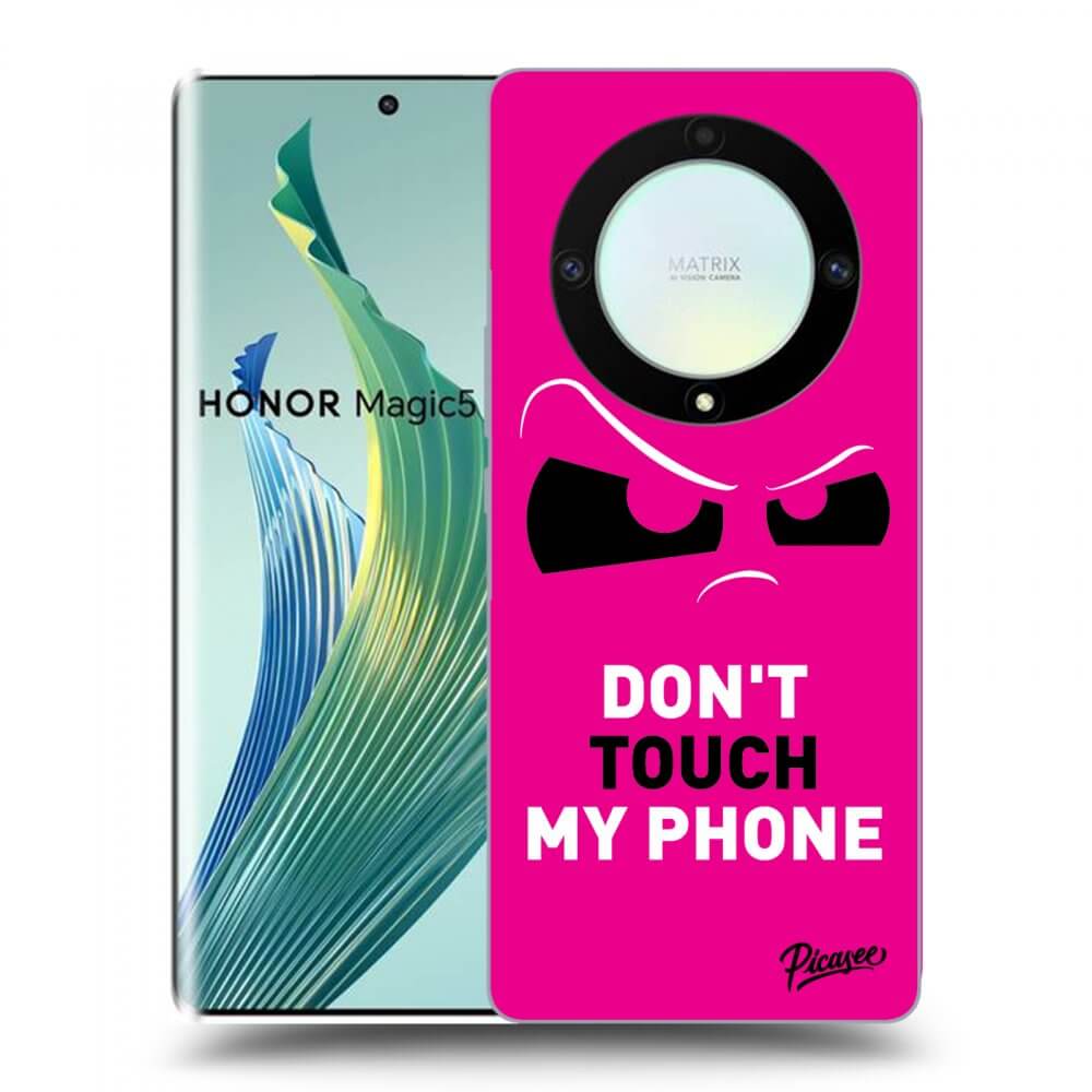 Picasee silikonski črni ovitek za Honor Magic5 Lite 5G - Cloudy Eye - Pink