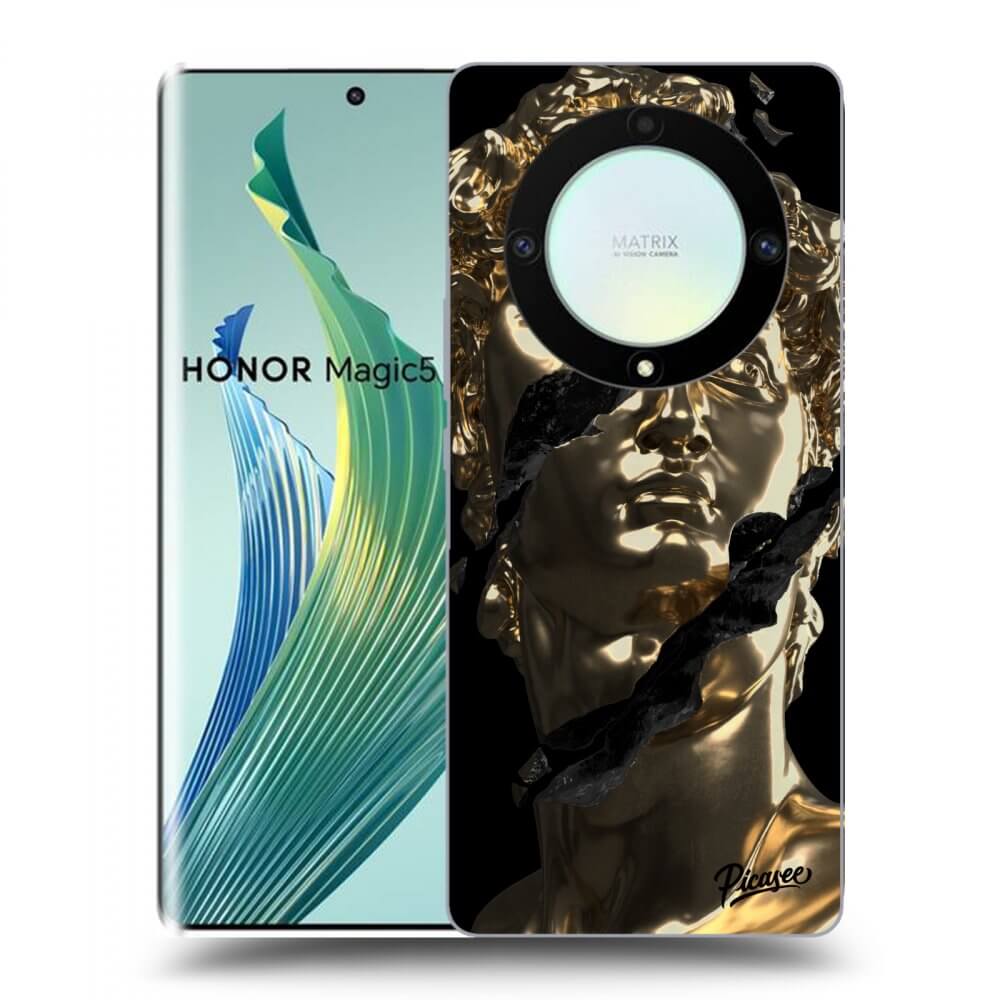 Picasee silikonski črni ovitek za Honor Magic5 Lite 5G - Golder