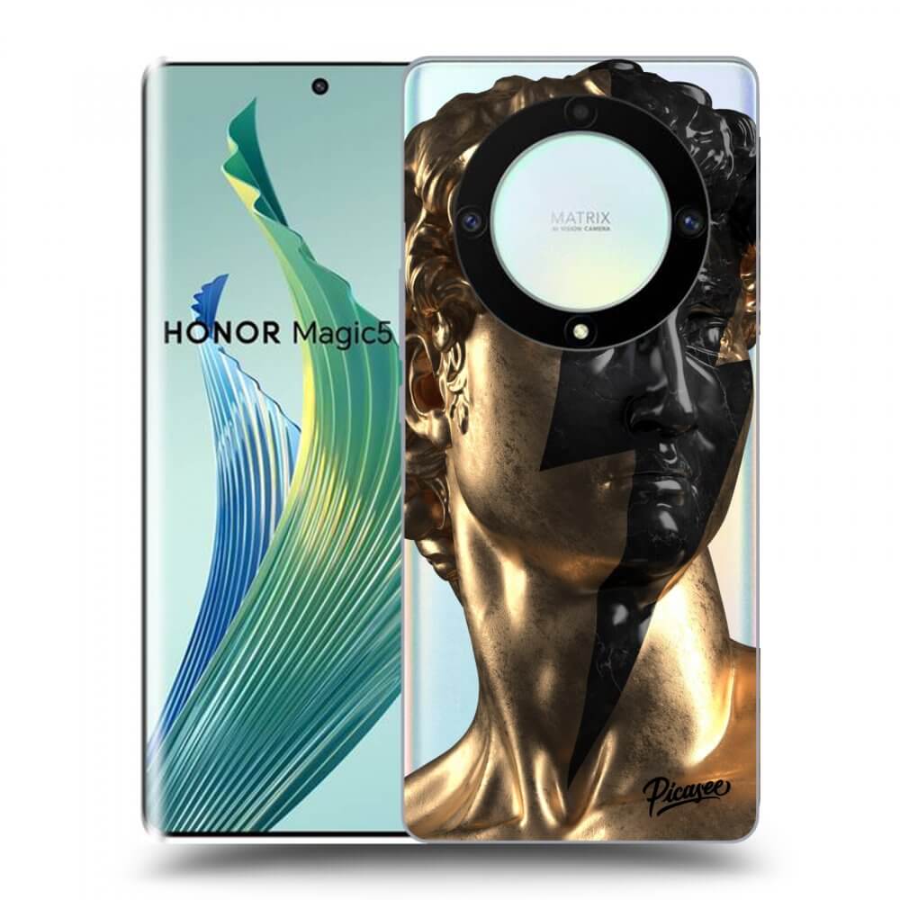 Picasee silikonski prozorni ovitek za Honor Magic5 Lite 5G - Wildfire - Gold