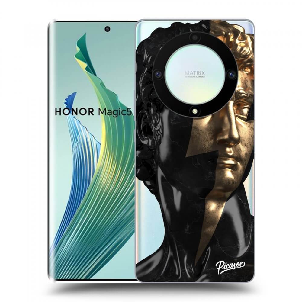 Picasee silikonski prozorni ovitek za Honor Magic5 Lite 5G - Wildfire - Black