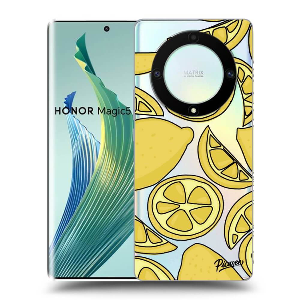 Picasee silikonski prozorni ovitek za Honor Magic5 Lite 5G - Lemon
