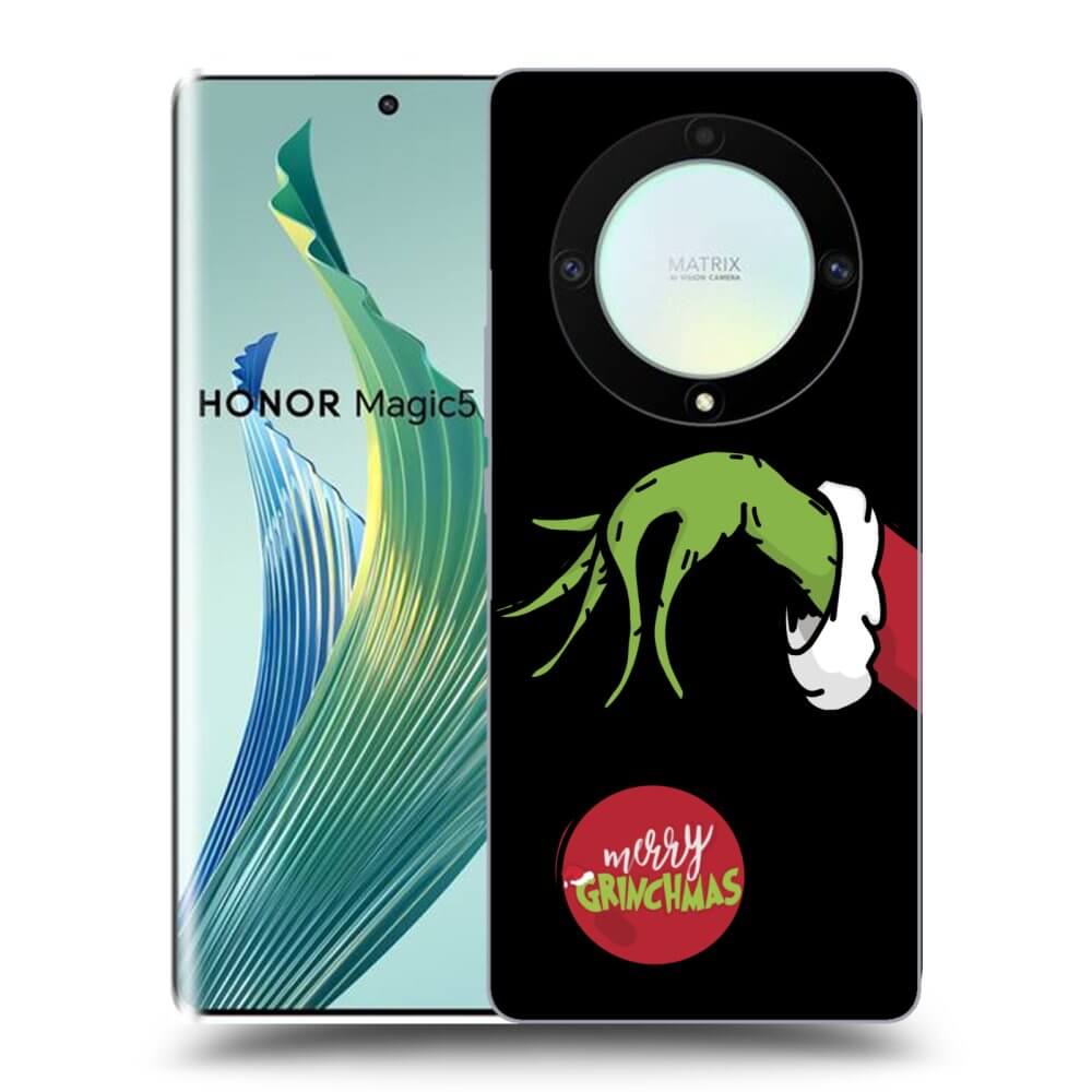 Picasee silikonski črni ovitek za Honor Magic5 Lite 5G - Grinch