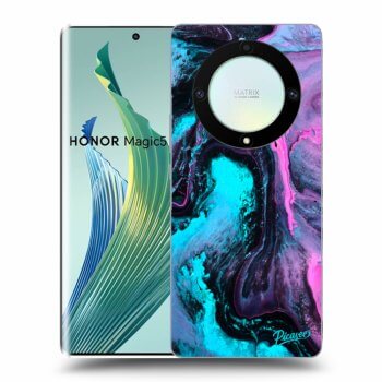Picasee silikonski črni ovitek za Honor Magic5 Lite 5G - Lean 2