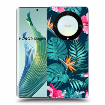 Ovitek za Honor Magic5 Lite 5G - Pink Monstera