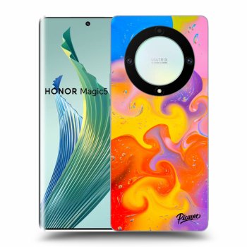 Picasee silikonski prozorni ovitek za Honor Magic5 Lite 5G - Bubbles