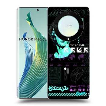 Picasee silikonski črni ovitek za Honor Magic5 Lite 5G - RETRO