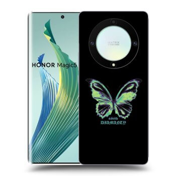 Picasee silikonski prozorni ovitek za Honor Magic5 Lite 5G - Diamanty Blue