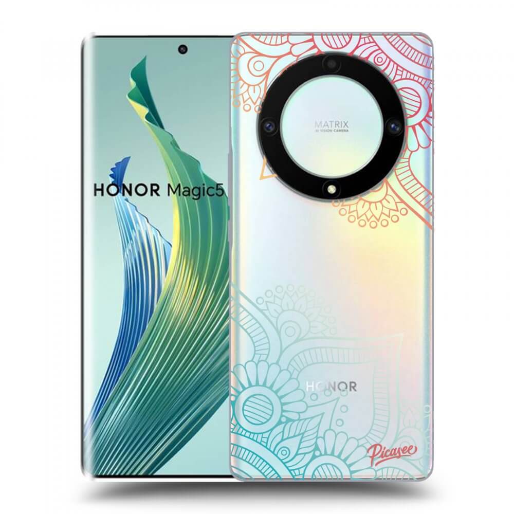 Picasee silikonski prozorni ovitek za Honor Magic5 Lite 5G - Flowers pattern