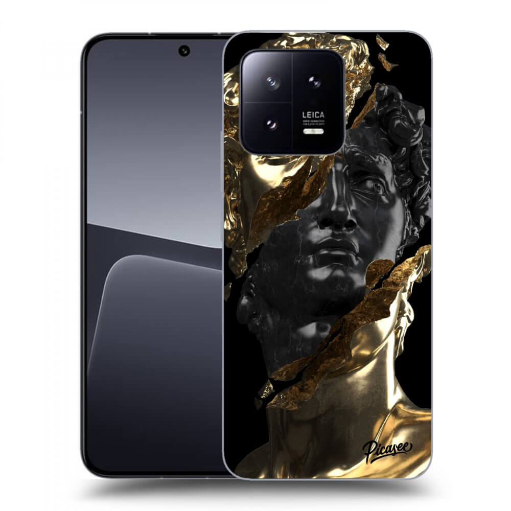 Picasee silikonski črni ovitek za Xiaomi 13 - Gold - Black