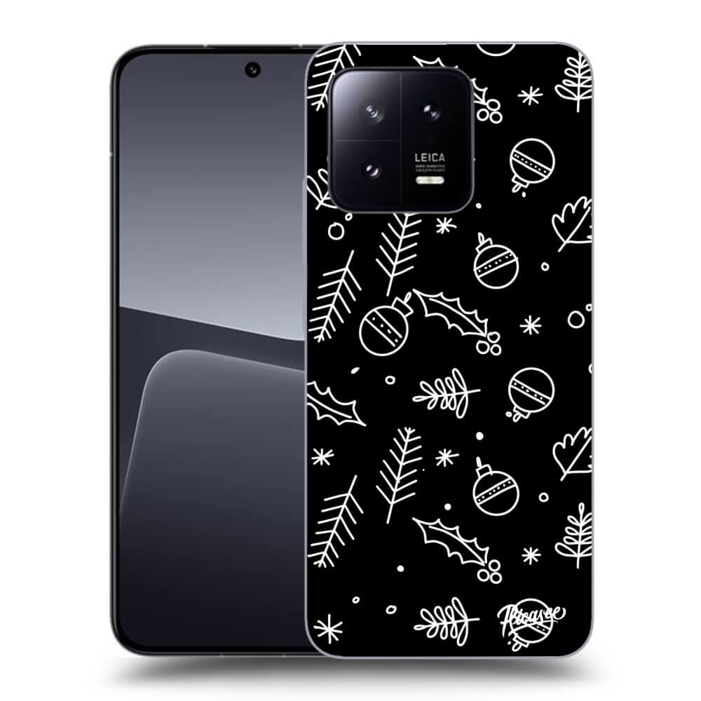 Picasee silikonski črni ovitek za Xiaomi 13 - Mistletoe