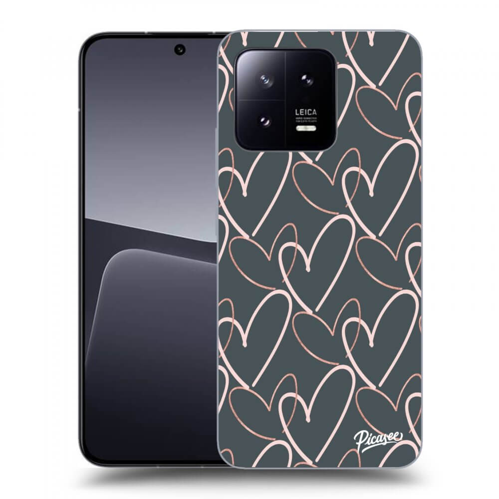 Picasee silikonski črni ovitek za Xiaomi 13 - Lots of love