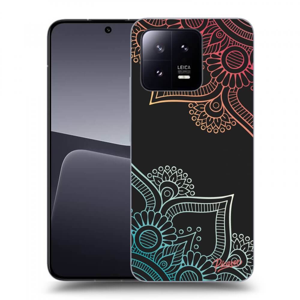 Picasee silikonski črni ovitek za Xiaomi 13 Pro - Flowers pattern