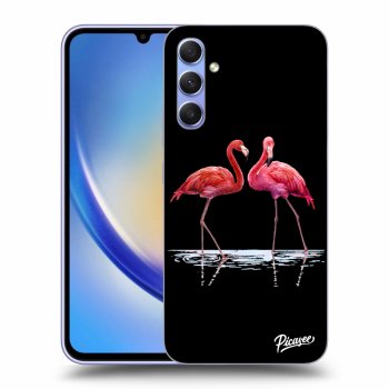 Picasee ULTIMATE CASE za Samsung Galaxy A34 5G A346B - Flamingos couple