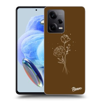 Picasee ULTIMATE CASE za Xiaomi Redmi Note 12 5G - Brown flowers