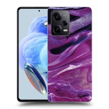 Ovitek za Xiaomi Redmi Note 12 5G - Purple glitter