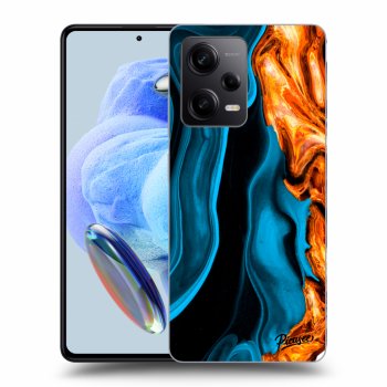 Picasee silikonski črni ovitek za Xiaomi Redmi Note 12 Pro+ 5G - Gold blue