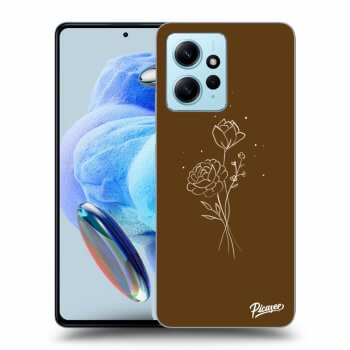 Ovitek za Xiaomi Redmi Note 12 4G - Brown flowers