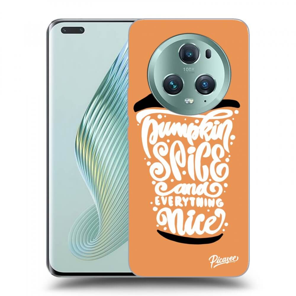 Picasee silikonski prozorni ovitek za Honor Magic5 Pro - Pumpkin coffee