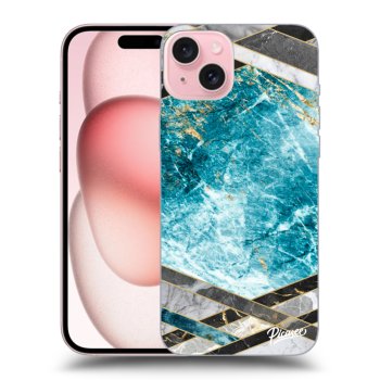 Ovitek za Apple iPhone 15 - Blue geometry