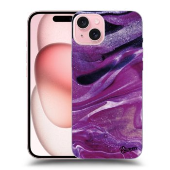 Ovitek za Apple iPhone 15 - Purple glitter