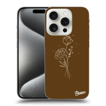 Ovitek za Apple iPhone 15 Pro - Brown flowers