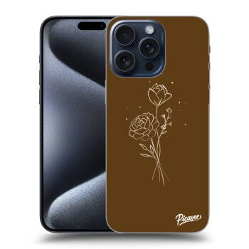 Ovitek za Apple iPhone 15 Pro Max - Brown flowers