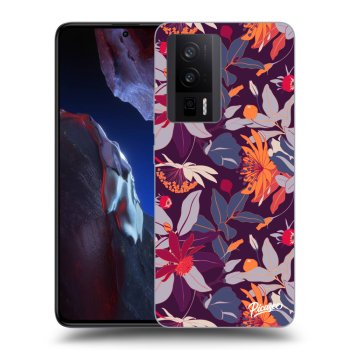 Ovitek za Xiaomi Poco F5 Pro 5G - Purple Leaf