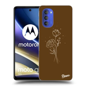Ovitek za Motorola Moto G51 - Brown flowers
