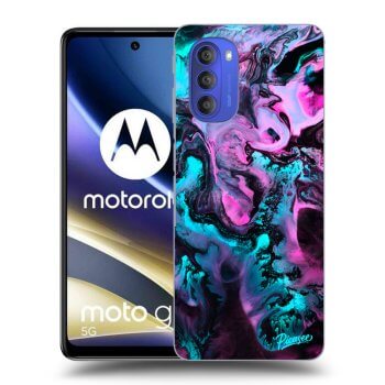 Picasee silikonski črni ovitek za Motorola Moto G51 - Lean